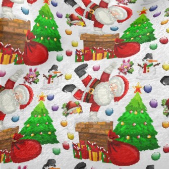Santa Claus Climbing The Chimn Minky