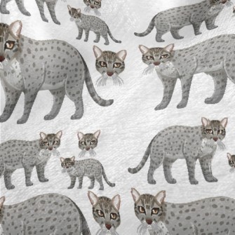 Cartoon Gray Fishing Cat Minky