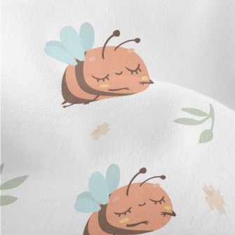 Cute Ladybug And Sunflower Lightweight Performance Linen