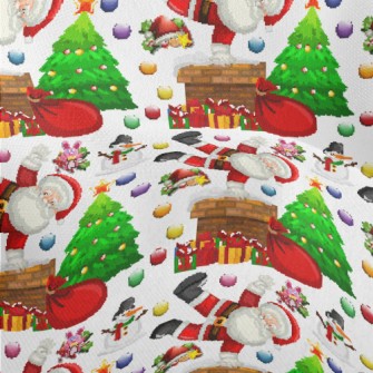 Santa Claus Climbing The Chimn Lightweight Performance Linen