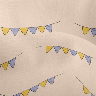 Hand Drawn Decorative Flags Lightweight Performance Linen