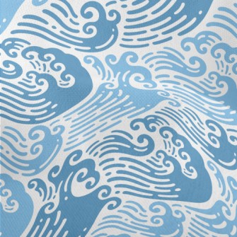 Ukiyoe Waves Lightweight Performance Linen
