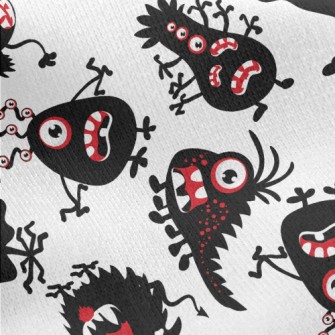 Funny Expression Monster Jersey Backed Fleece