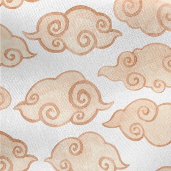Chinese Cloud Painting Jersey Backed Fleece