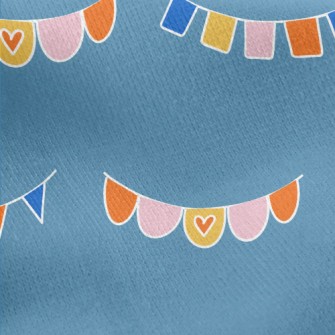 Cute Bunting Decoration Jersey Backed Fleece