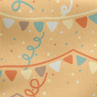 Hand Drawn Festive Decorations Jersey Backed Fleece