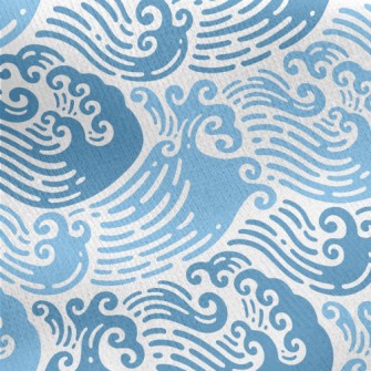 Ukiyoe Waves Jersey Backed Fleece