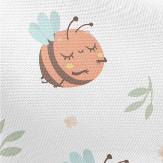 Cute Ladybug And Sunflower Pongee