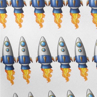 Cartoon Rocket Launch Pongee