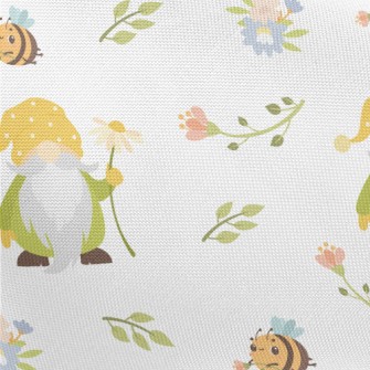 Cute Garden Gnome Pongee