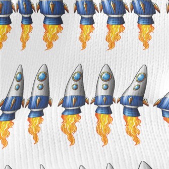 Cartoon Rocket Launch Stretch Jersey