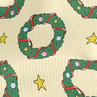 Christmas Wreath Decoration Stretch Jersey