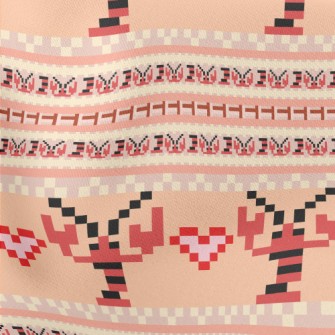 Pixel Style Lobster Lightweight Cotton Poplin