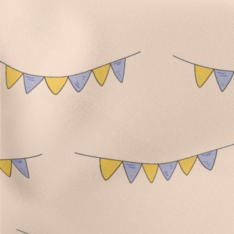 Hand Drawn Decorative Flags Lightweight Cotton Poplin