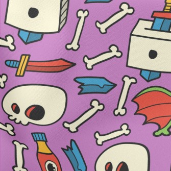 Funny Cartoon Graffiti Lightweight Cotton Poplin