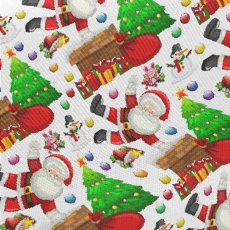 Santa Claus Climbing The Chimn Midweight Cotton Poplin