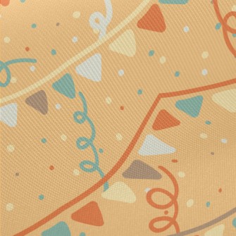 Hand Drawn Festive Decorations Midweight Cotton Poplin