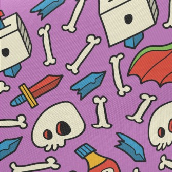Funny Cartoon Graffiti Midweight Cotton Poplin