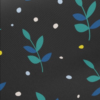 Cute Green Plants Midweight Cotton Poplin