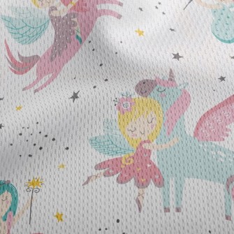 Beauty Fairy Unicorn Athletic Mesh Flat Back