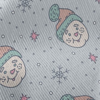 Snowman Head In Fur Hat Standard Corduroy