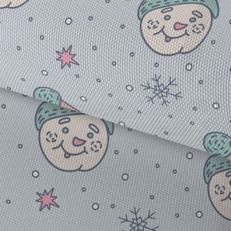 Snowman Head In Fur Hat Waterproof Oxford