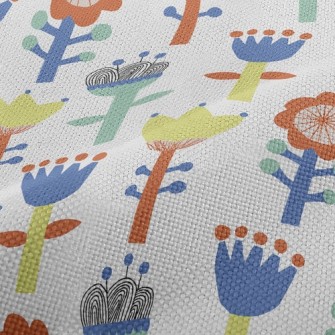 Fairy Forest Flowers Performance Linen