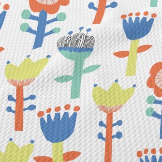 Fairy Forest Flowers Birdseye Piqué