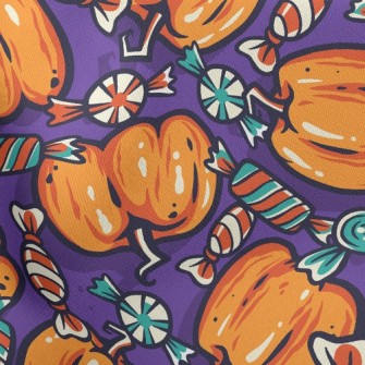 Halloween Pumpkin Candy Stretch Ponte