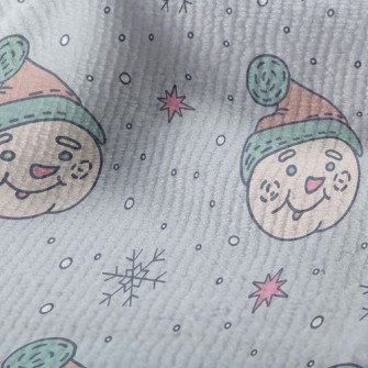 Snowman Head In Fur Hat Terry