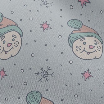 Snowman Head In Fur Hat Chiffon