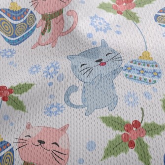 Kittens Celebrate Christmas Athletic Mesh Flat Back