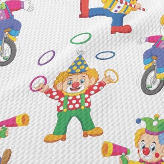 Variety Of Funny Clowns Birdseye Piqué