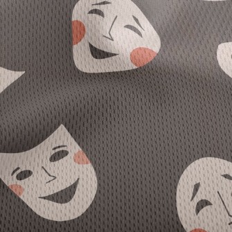 Weird Smiley Mask Athletic Mesh Flat Back