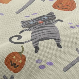 Black Cat And Halloween Pumpki Performance Linen