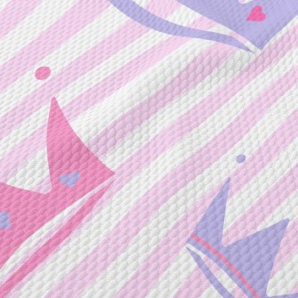 Striped Shiny Crown Birdseye Piqué