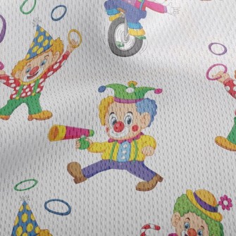 Variety Of Funny Clowns Athletic Mesh Flat Back
