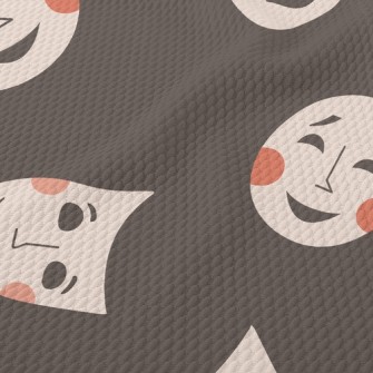 Weird Smiley Mask Birdseye Piqué