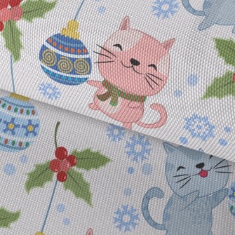 Kittens Celebrate Christmas Waterproof Oxford