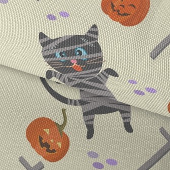 Black Cat And Halloween Pumpki Waterproof Oxford