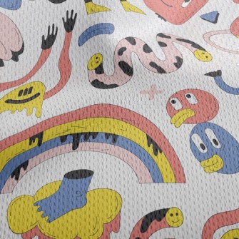 Weird Art Graffiti Athletic Mesh Flat Back