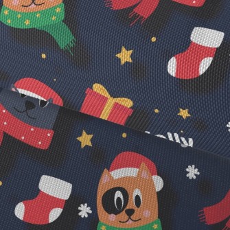 Christmas Cat Waterproof Oxford