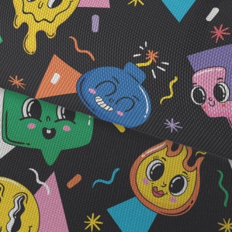 Cartoon Flame Smiley Waterproof Oxford