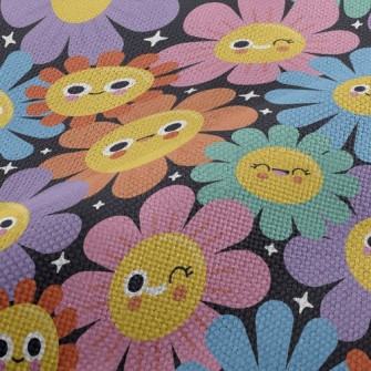 Colorful Sunflowers Performance Linen