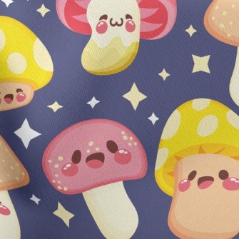 Shiny Cartoon Mushrooms Stretch Ponte