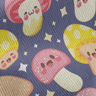 Shiny Cartoon Mushrooms Standard Corduroy