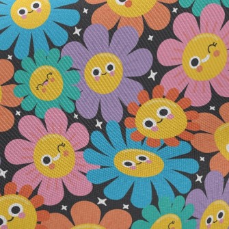 Colorful Sunflowers Twill