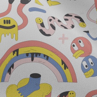 Weird Art Graffiti Chiffon