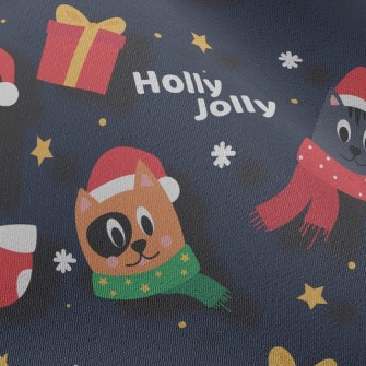 Christmas Cat Chiffon