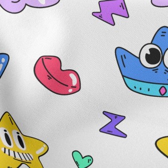 Video Game Style Pattern Stretch Ponte